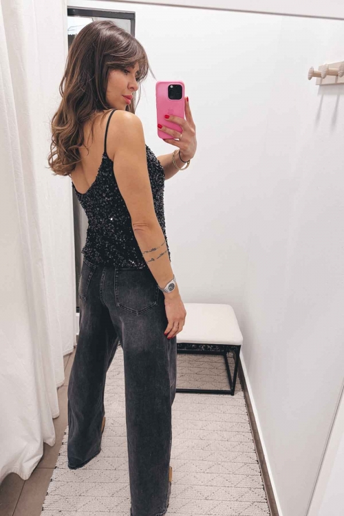 Sequin sleeveless top Amanda