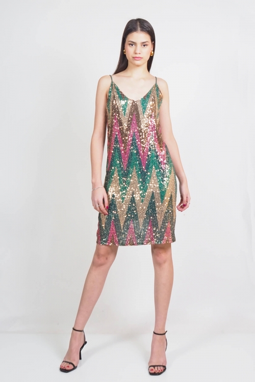 Sequine rainbow dress Jolene