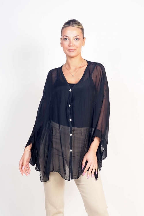 Silk viscose top