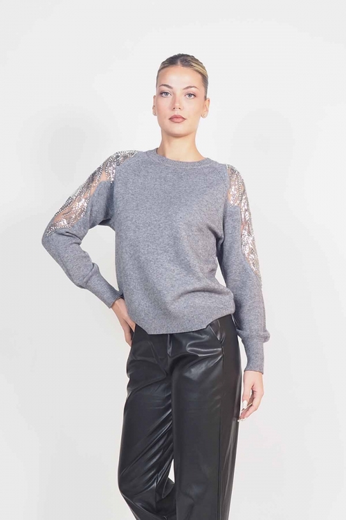 Soft knit emboidered top Esme