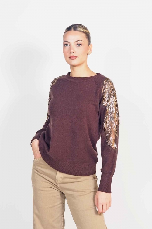 Soft knit emboidered top Esme