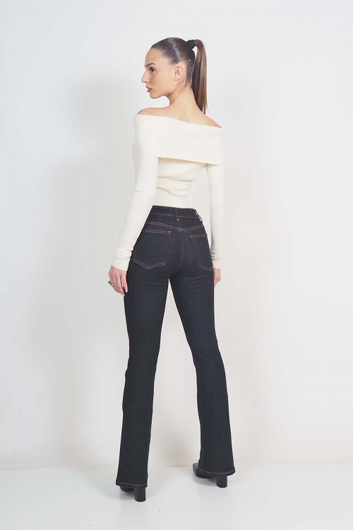 Soft knit off shoulder top Nia