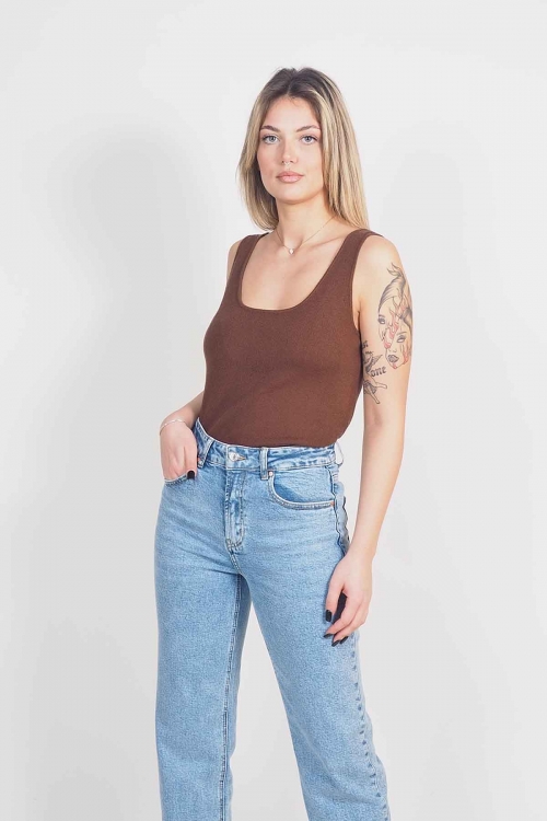 Soft knit sleeveless top Fenia