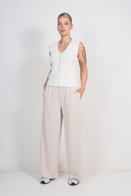 Soft knit vest with buttons Carrie
