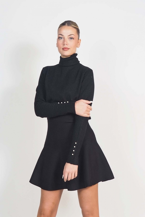 Soft turtleneck knit sparkle top Raya