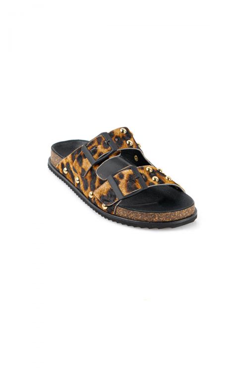 Ateneo animal print leather sandals - Ταμπά