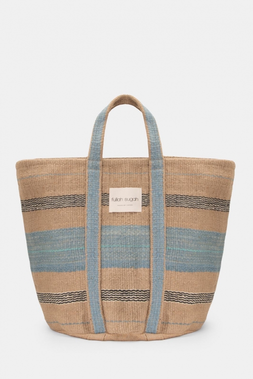Boho bag with blue stripes
