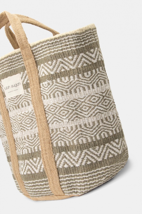 Beach bag with boho pattern