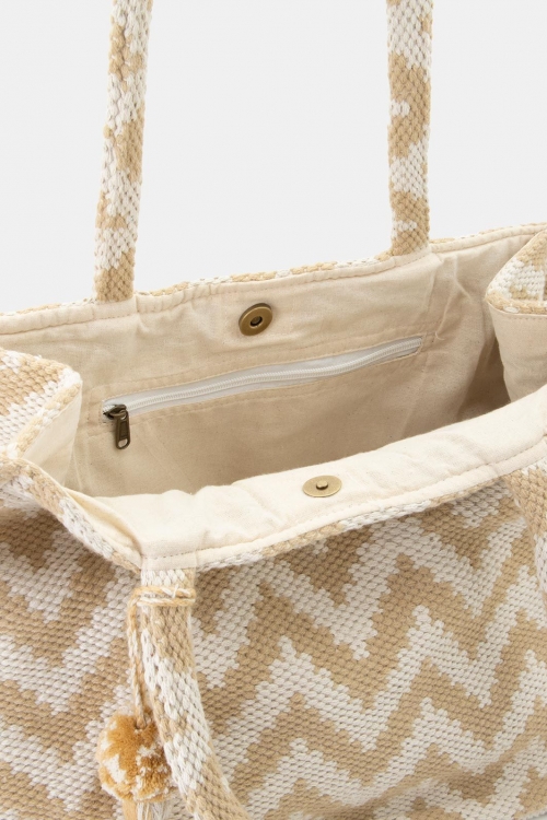 Τσάντα shopper με γεωμετρικό σχέδιο