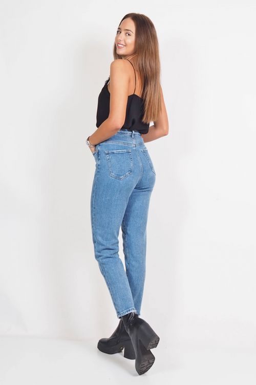 Premium high waisted jeans - Γαλάζιο