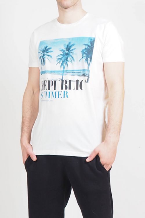 ΑΝΤΡΙΚΟ T-SHIRT ΜΕ ΣΤΑΜΠΑ
