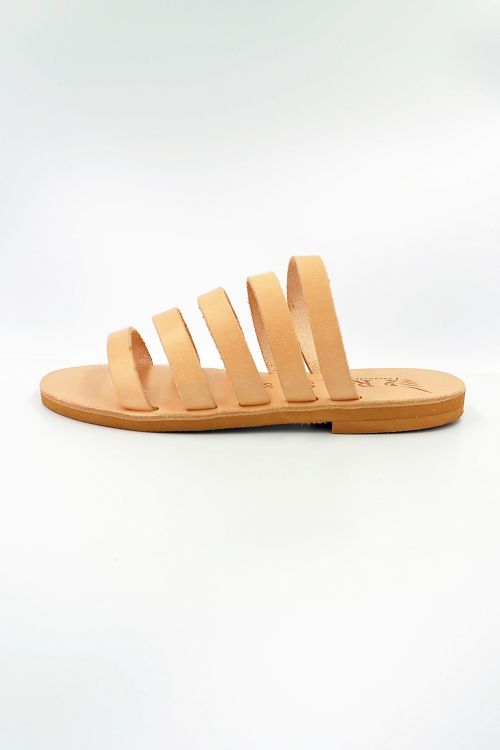 Handmade greek leather sandals Eriphili - Natural