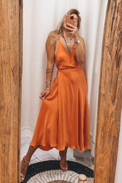 Moutaki φόρεμα κρουαζέ - Πορτοκαλί