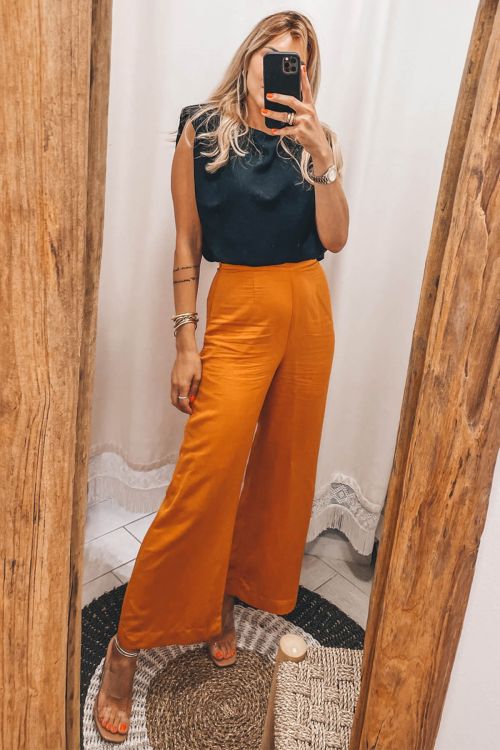 Arianna crop pants - Πορτοκαλί