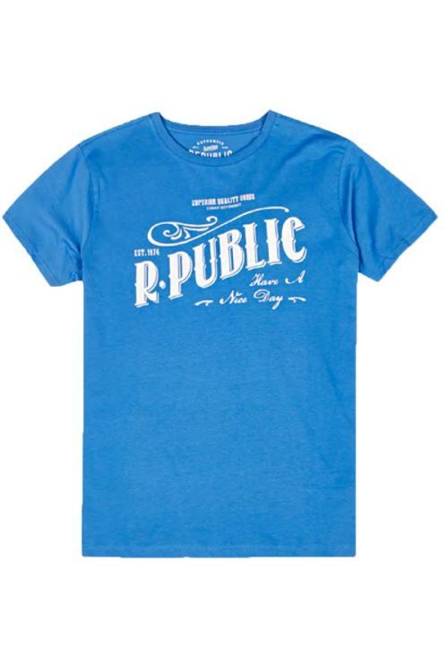 Ανδρικό t-shirt με στάμπα - Dutch Blue