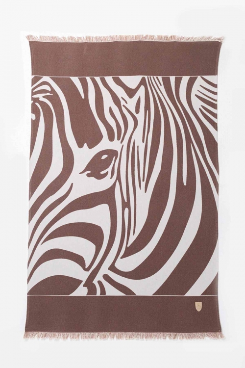 Zebra double faced beach towel