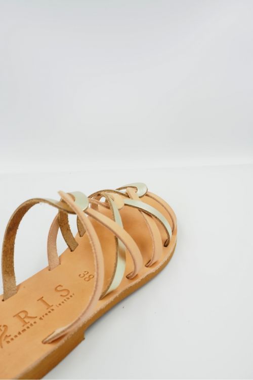 Handmade greek leather sandals Amphitriti - Rose Gold