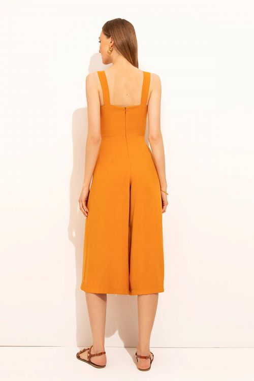 Alexadra cropped jumpsuit - Πορτοκαλί