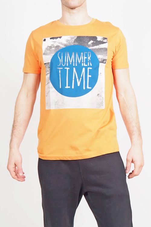 Ανδρικό t-shirt Summer Time - Πορτοκαλί
